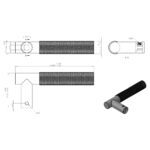 Differnz | Utrecht deurkruk | ovaal schild | WC 63 mm | goud