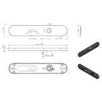 Differnz | Utrecht deurkruk | ovaal schild | WC 63 mm | goud