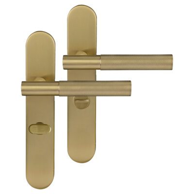 Differnz | Utrecht deurkruk | ovaal schild | WC 63 mm | goud