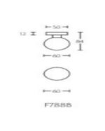 Formani | Voordeurknop F788B Vast op Rozet | Messing ongelakt