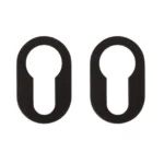 Nuda cilinderplaatjes 26×42 mm mat zwart