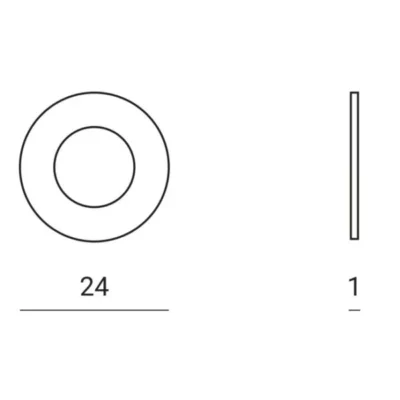 Nuda krukrozet 24mm wit