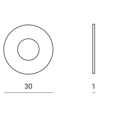 Nuda krukrozet 30mm gepolijst chroom