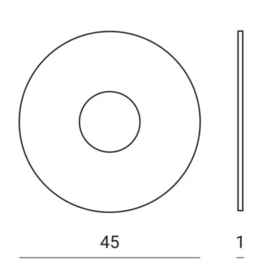 Nuda krukrozet 45mm wit