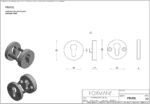 Formani | PBVEIL | massieve veiligheidscilinderrozet | SKG*** | mat roestvast staal Technische tekening