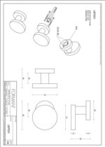 Formani | Voordeurknop LB702V Vast op Rozet | RVS