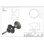 Formani | Voordeurknop LB80V Vast op Rozet | PVD mat goud