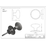 Formani | Voordeurknop LB80V Vast op Rozet | RVS