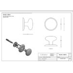 Formani | Voordeurknop LB65V Vast op Rozet | PVD gunmetal