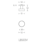 Formani | Voordeurknop LB503V Vast op Rozet | PVD licht brons