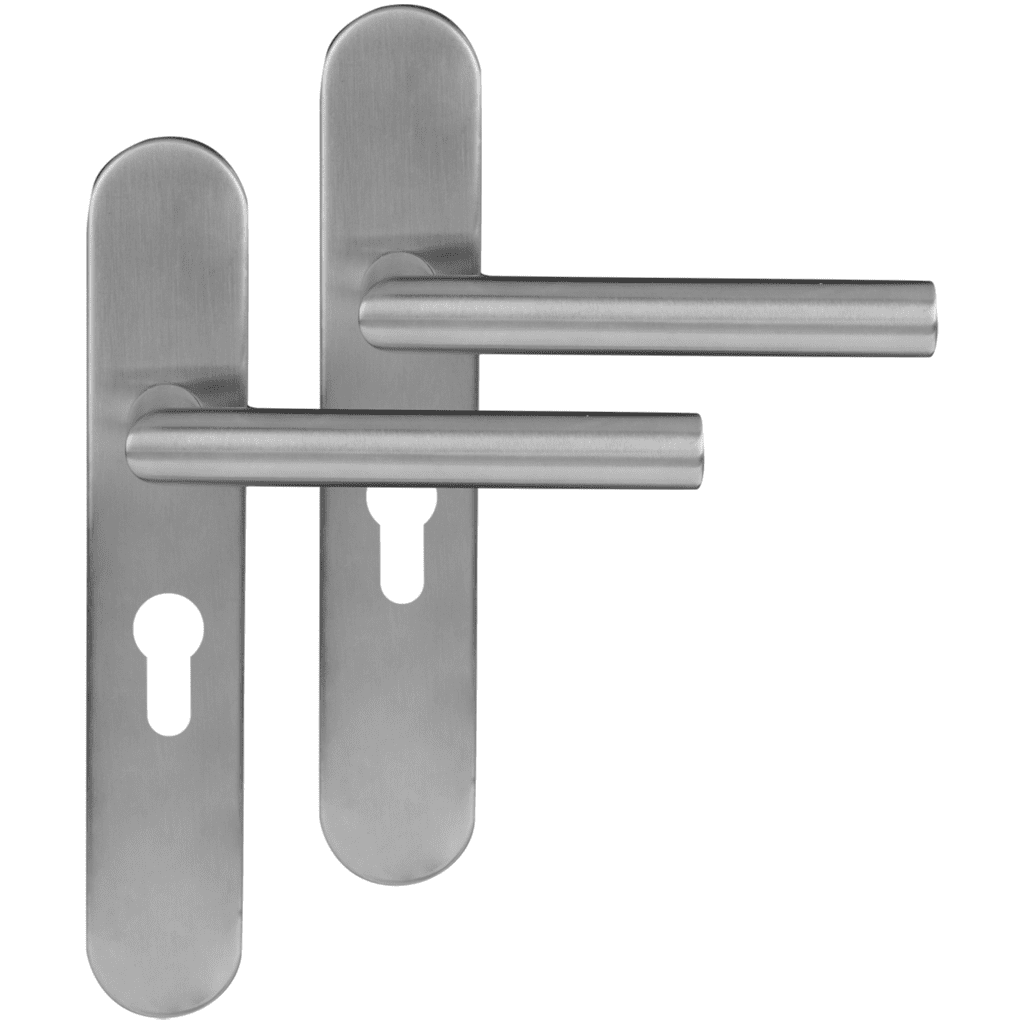 Differnz | Amsterdam deurkruk | ovaal schild | cilinder 55 mm | mat chroom