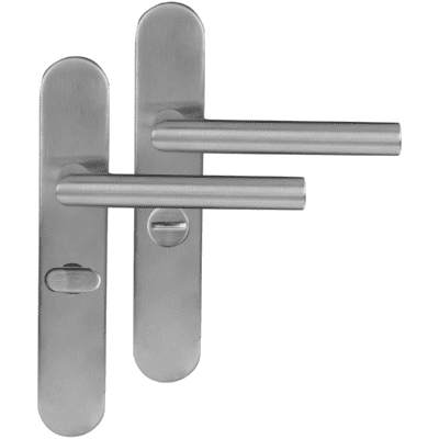 Differnz | Amsterdam deurkruk | ovaal schild | WC 63 mm | mat chroom