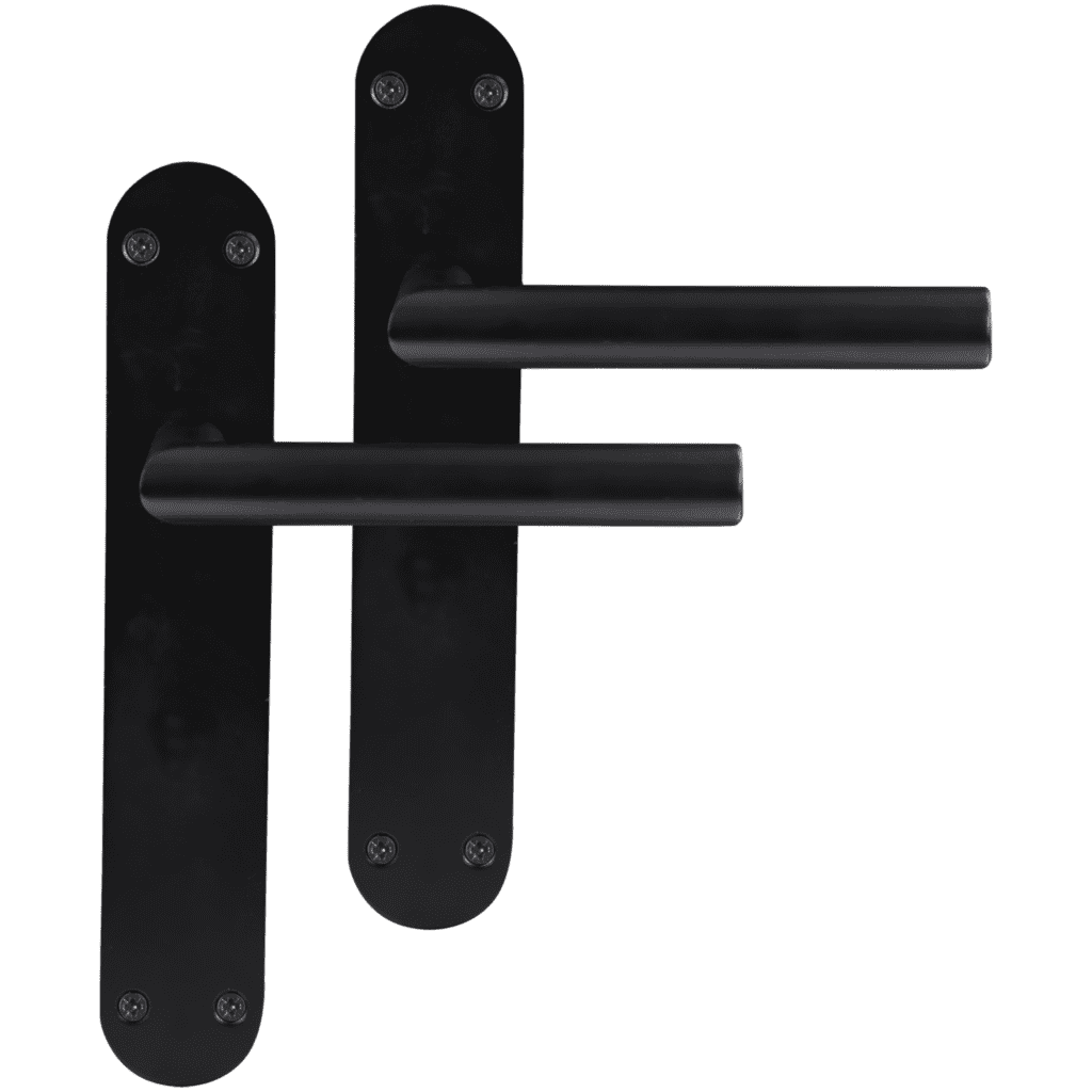 Differnz | Amsterdam deurkruk | ovaal schild | blind | zwart