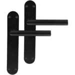 Differnz | Amsterdam deurkruk | ovaal schild | blind | zwart