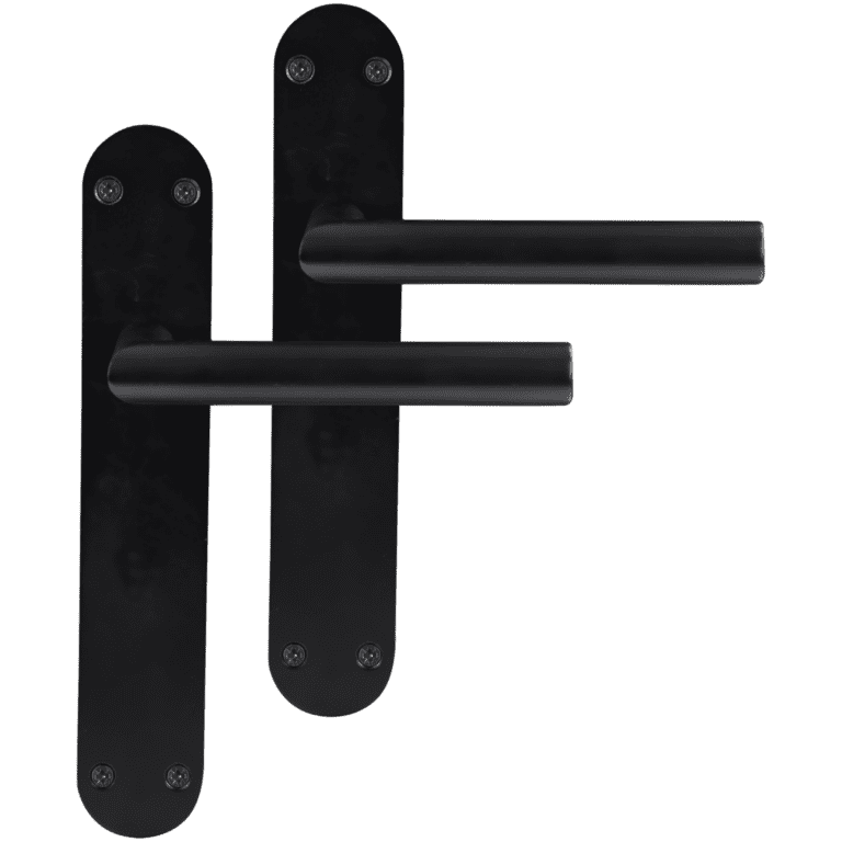 Differnz | Amsterdam deurkruk | ovaal schild | blind | zwart