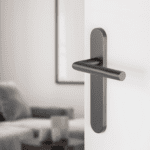 Differnz | Amsterdam deurkruk | ovaal schild | blind | gun metal