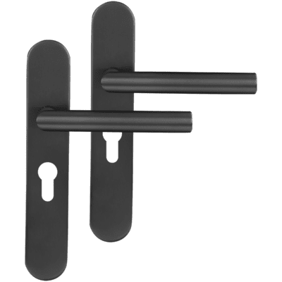 Differnz | Amsterdam deurkruk | ovaal schild | cilinder 55 mm | gun metal