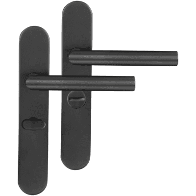 Differnz | Amsterdam deurkruk | ovaal schild | WC 63 mm | gun metal