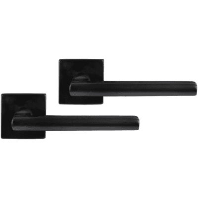 Differnz | Den haag deurkruk | vierkant rozet | zwart