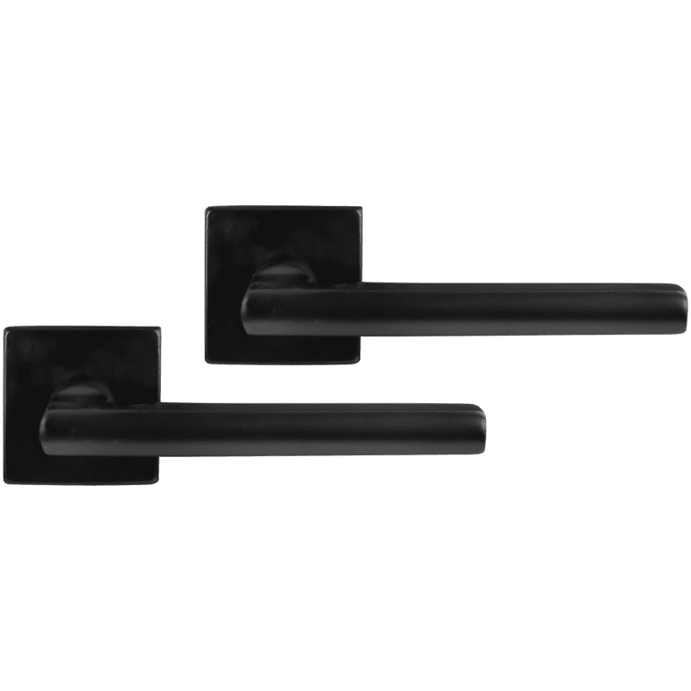 Differnz | Den haag deurkruk | vierkant rozet | zwart