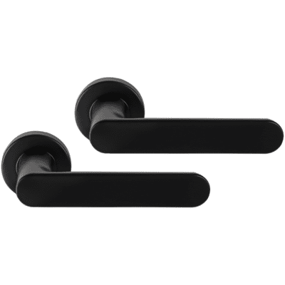 Differnz | Eindhoven deurkruk | rond rozet | zwart