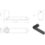 Differnz | Eindhoven deurkruk | rond rozet | zwart
