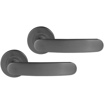 Differnz | Eindhoven deurkruk | rond rozet | gun metal