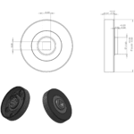 Differnz | Eindhoven deurkruk | rond rozet | gun metal