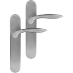 Differnz | Groningen deurkruk | ovaal schild | blind | mat chroom