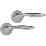 Differnz | Groningen deurkruk | rond rozet | mat chroom