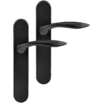 Differnz | Groningen deurkruk | ovaal schild | sleutel 56 mm | zwart