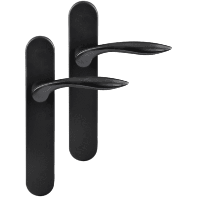 Differnz | Groningen deurkruk | ovaal schild | sleutel 56 mm | zwart