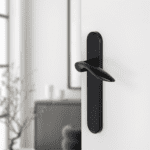 Differnz | Groningen deurkruk | ovaal schild | cilinder 55 mm | zwart