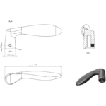 Differnz | Groningen deurkruk | ovaal schild | blind | zwart