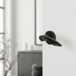 Differnz | Groningen deurkruk | rond rozet | zwart