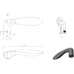 Differnz | Groningen deurkruk | ovaal schild | blind | brons