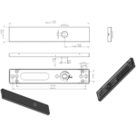 Differnz | Rotterdam deurkruk | vierkant schild | sleutel 56 mm | mat chroom