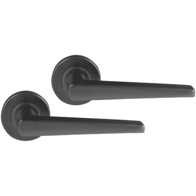 Differnz | Rotterdam deurkruk | rond rozet | gun metal