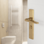 Differnz | Rotterdam deurkruk | vierkant schild | WC 63 mm | goud