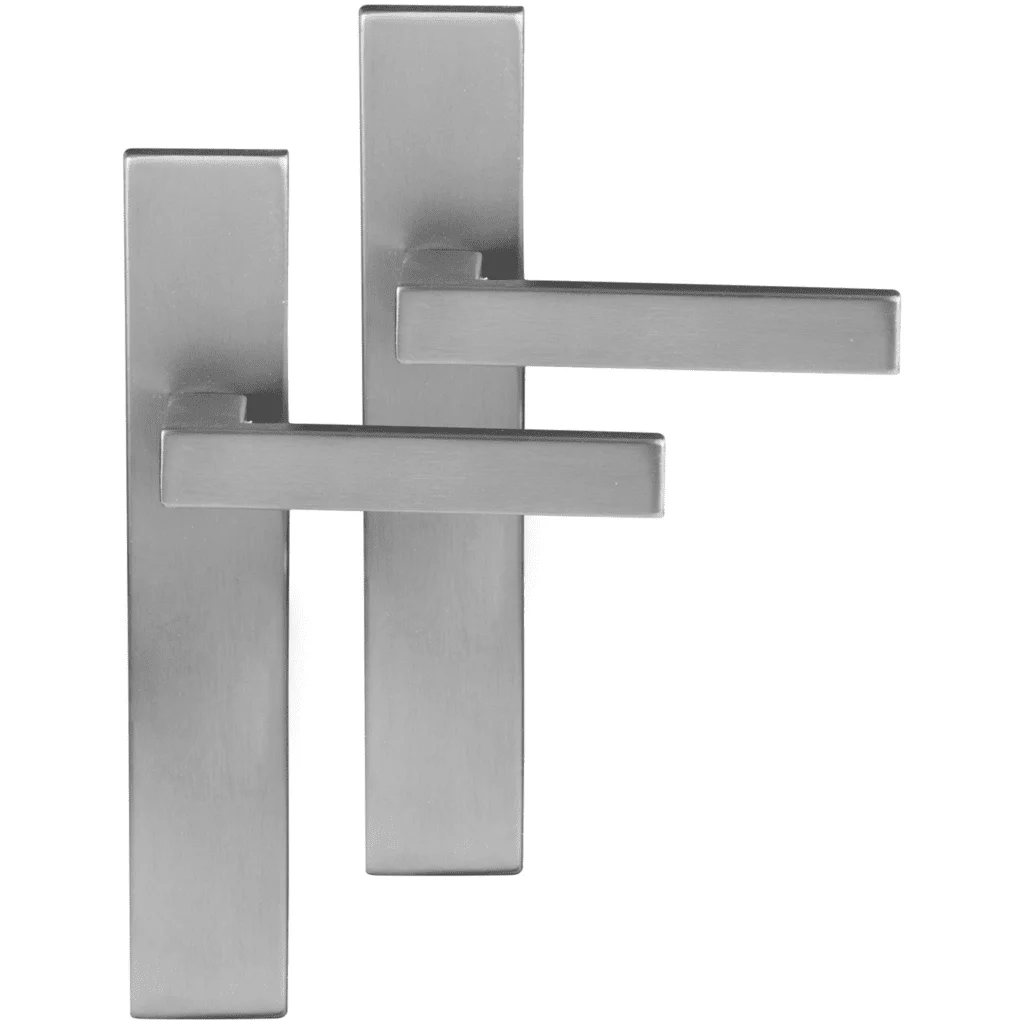 Differnz | Tilburg deurkruk | vierkant schild | blind | mat chroom