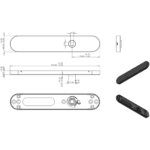 Differnz | Utrecht deurkruk | ovaal schild | blind | zwart