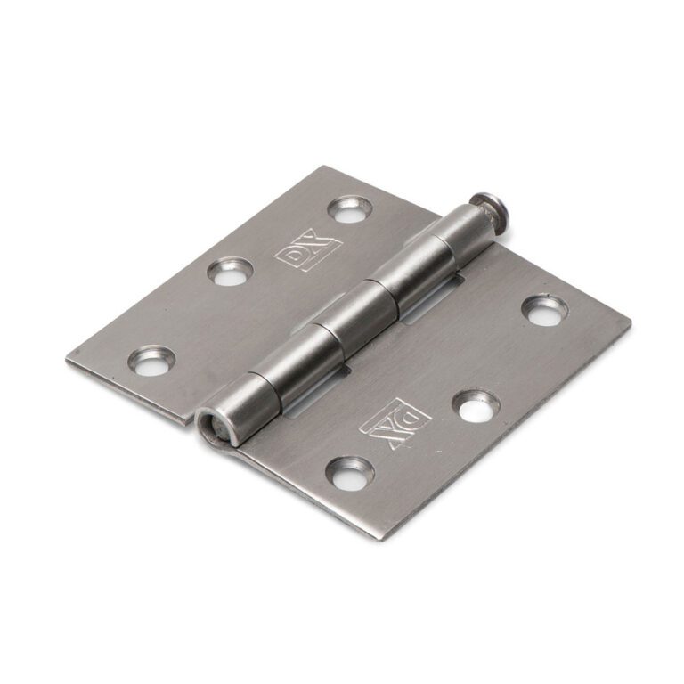 Dulimex Scharnier met losse RVS pen en rechte hoeken 76x76 mm RVS geborsteld
