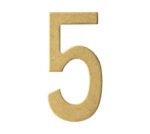 Intersteel Huisnummer 5 150mm PVD Messing Getrommeld