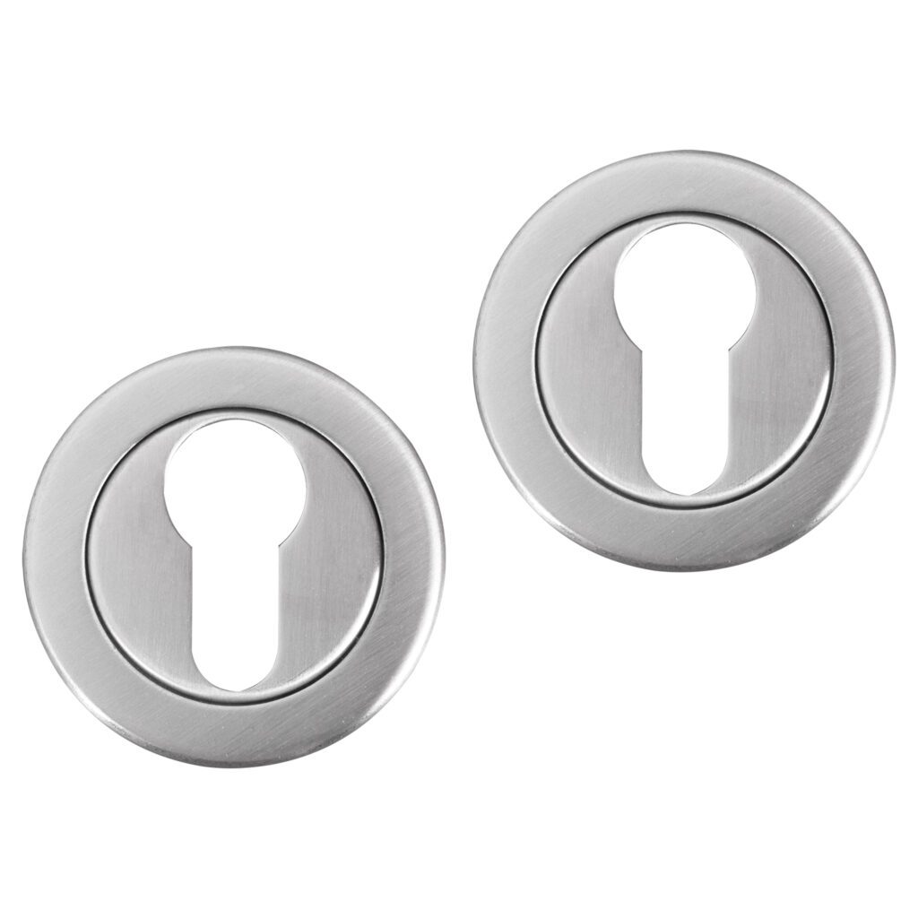 Differnz | Rozet met cilindergat | Mat Chroom | Rond | 53mm