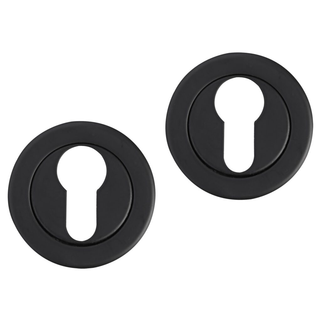 Differnz | Rozet met cilindergat | Zwart | Rond | 53mm