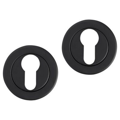 Differnz | Rozet met cilindergat | Zwart | Rond | 53mm