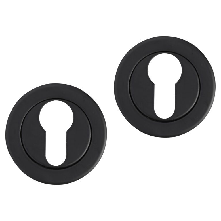 Differnz | Rozet met cilindergat | Zwart | Rond | 53mm