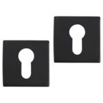 Differnz | Rozet met Cilindergat | Zwart | Vierkant | 52x52mm