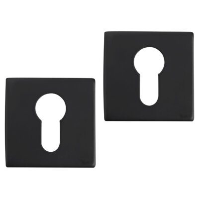 Differnz | Rozet met Cilindergat | Zwart | Vierkant | 52x52mm