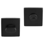 Differnz | Rozet met Toiletsluiting | Zwart | Vierkant | 52x52mm